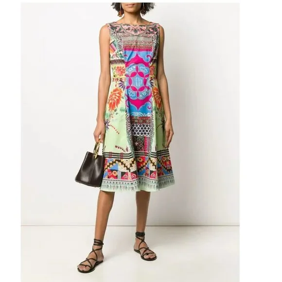 Etro Sleeveless Patchwork Amalfi Dress - Picture 2 of 16